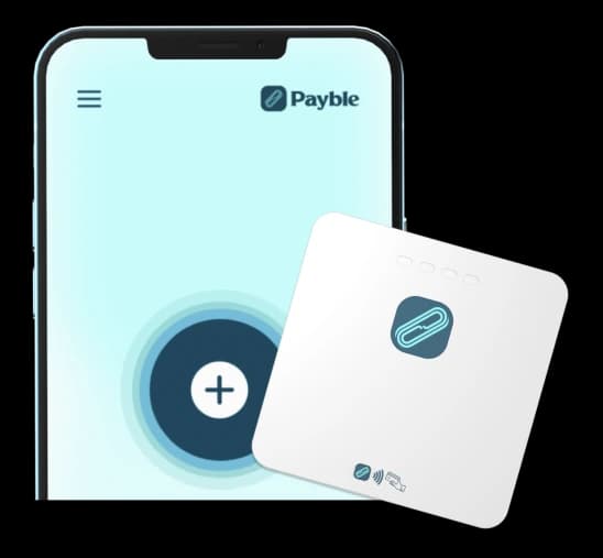 Payble card reader next to a phone