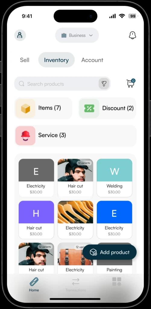 The business app inventory of products and services